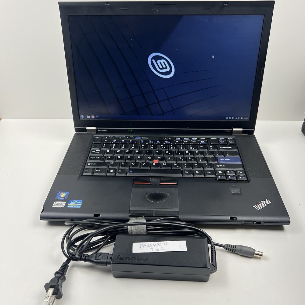Lenovo ThinkPad T520 Intel i7-2640M 8GB 320GB HDD Linux Mint OS w/ Charger|ELP84